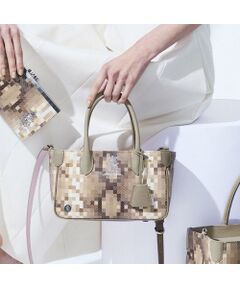 Accesoires De Mademoiselle / アクセソワ・ドゥ・マドモワゼル トートバッグ | スネーク型押し/ミニトート(ショルダーストラップ付)　LATE/AKU