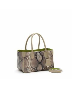 Accesoires De Mademoiselle / アクセソワ・ドゥ・マドモワゼル トートバッグ | スネーク型押し/ミニトート(ショルダーストラップ付)　SAND/SHIRACHA