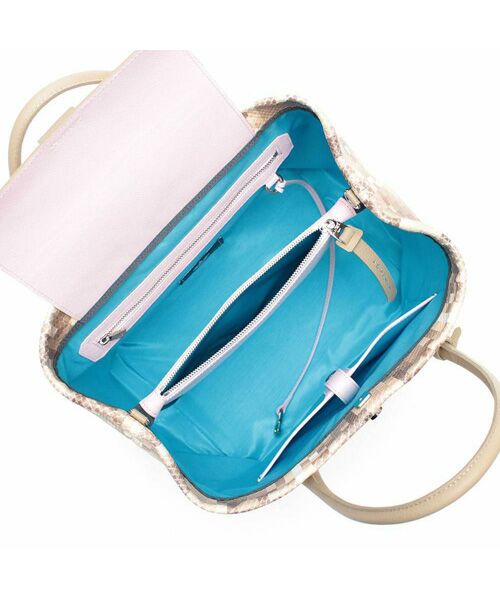 Accesoires De Mademoiselle / アクセソワ・ドゥ・マドモワゼル トートバッグ | スネーク型押し/トート25 cm(ショルダーストラップ付)　LATE/AKU | 詳細2