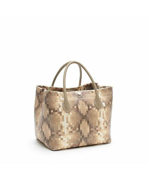 Accesoires De Mademoiselle / アクセソワ・ドゥ・マドモワゼル トートバッグ | スネーク型押し/トート25 cm(ショルダーストラップ付)　LATE/AKU | 詳細3