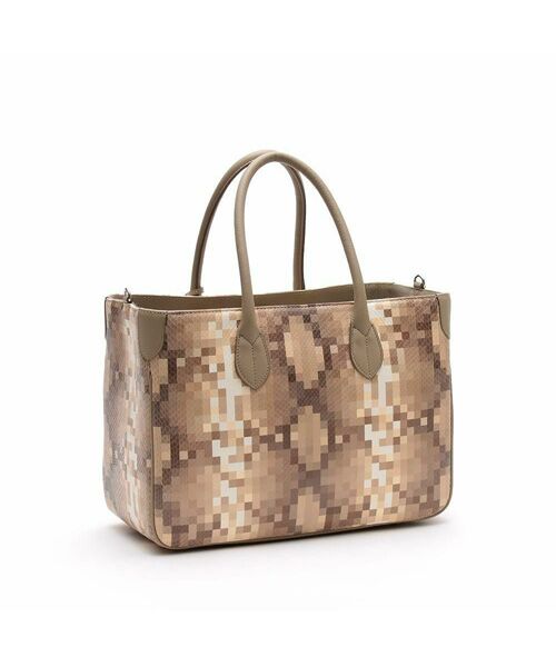 Accesoires De Mademoiselle / アクセソワ・ドゥ・マドモワゼル トートバッグ | スネーク型押し/Dカン付トート32cm　LATE/AKU | 詳細2