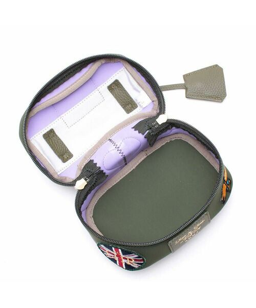 Accesoires De Mademoiselle / アクセソワ・ドゥ・マドモワゼル ハンドバッグ | マジックライト/フラッグワッペンバニティバッグS KHAKI、L | 詳細1