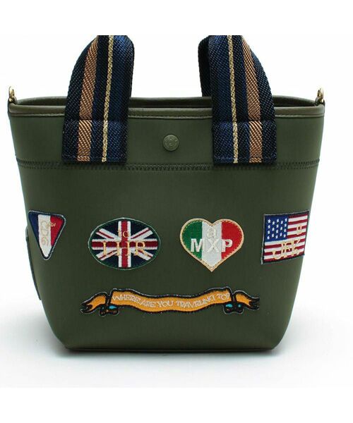 Accesoires De Mademoiselle / アクセソワ・ドゥ・マドモワゼル トートバッグ | マジックライト/フラッグワッペンデイリートート20cm　KHAKI、L | 詳細5