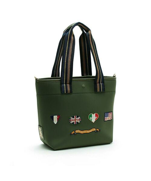 Accesoires De Mademoiselle / アクセソワ・ドゥ・マドモワゼル トートバッグ | マジックライト/フラッグワッペンデイリートート30cm　KHAKI、L | 詳細1