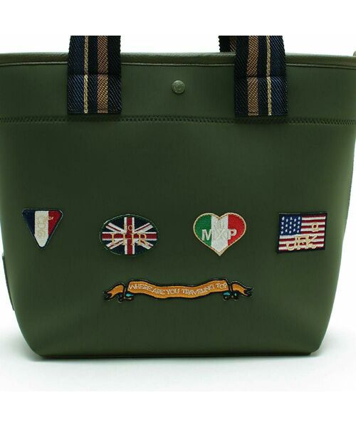 Accesoires De Mademoiselle / アクセソワ・ドゥ・マドモワゼル トートバッグ | マジックライト/フラッグワッペンデイリートート30cm　KHAKI、L | 詳細5