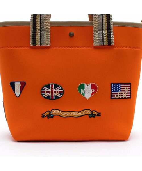 Accesoires De Mademoiselle / アクセソワ・ドゥ・マドモワゼル トートバッグ | マジックライト/フラッグワッペンデイリートート30cm MANGO、M | 詳細4