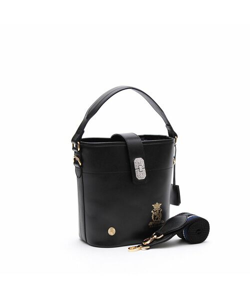 Accesoires De Mademoiselle / アクセソワ・ドゥ・マドモワゼル トートバッグ | リバティソフト/アールデコバケット2WAYトートS BLACK(BLACK)