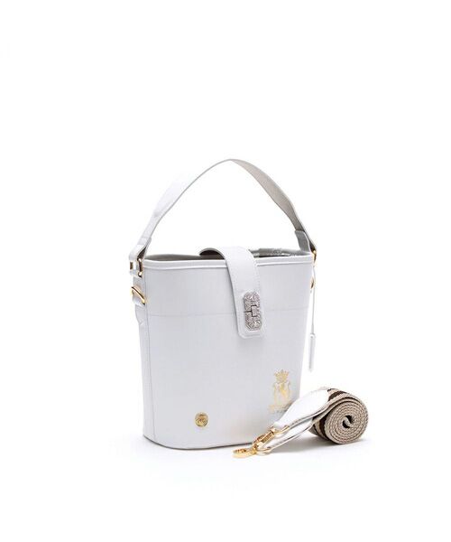 Accesoires De Mademoiselle / アクセソワ・ドゥ・マドモワゼル トートバッグ | リバティソフト/アールデコバケット2WAYトートS WHITE | 詳細1