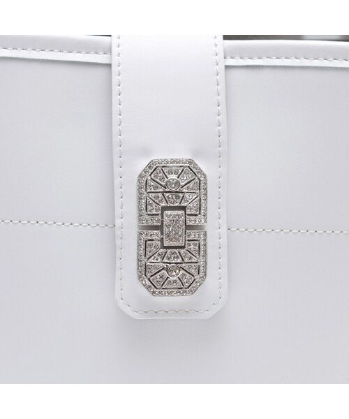 Accesoires De Mademoiselle / アクセソワ・ドゥ・マドモワゼル トートバッグ | リバティソフト/アールデコバケット2WAYトートS WHITE | 詳細5