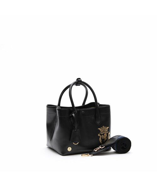 Accesoires De Mademoiselle / アクセソワ・ドゥ・マドモワゼル トートバッグ | リバティソフト/キューブトート21cm BLACK(BLACK)