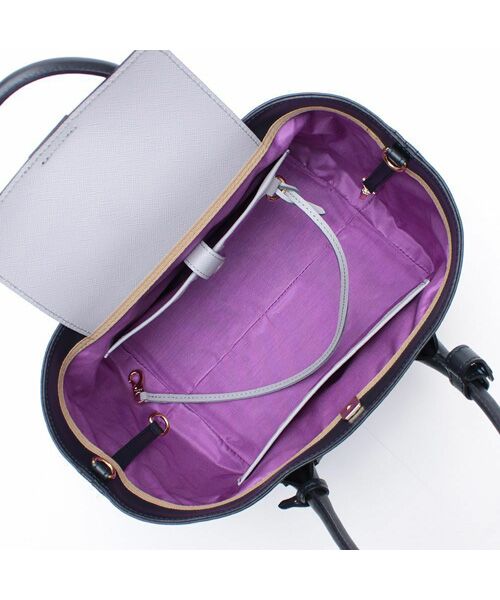 Accesoires De Mademoiselle / アクセソワ・ドゥ・マドモワゼル トートバッグ | リバティソフト/キューブトート21cm NAVY | 詳細2