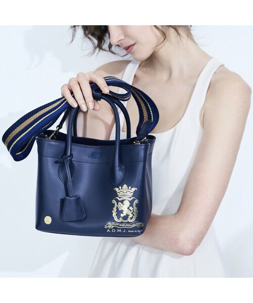 Accesoires De Mademoiselle / アクセソワ・ドゥ・マドモワゼル トートバッグ | リバティソフト/キューブトート21cm NAVY(NAVY)