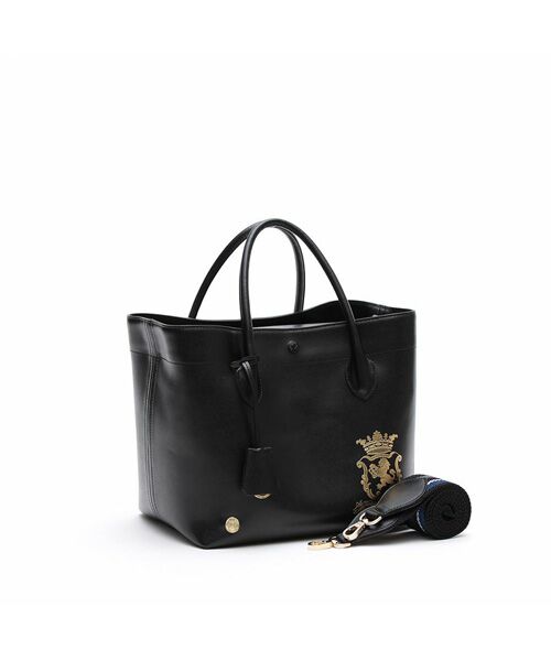 Accesoires De Mademoiselle / アクセソワ・ドゥ・マドモワゼル トートバッグ | リバティソフト/キューブトート25cm　BLACK | 詳細1