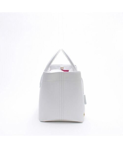 Accesoires De Mademoiselle / アクセソワ・ドゥ・マドモワゼル トートバッグ | リバティソフト/キューブトート25cm　WHITE | 詳細3