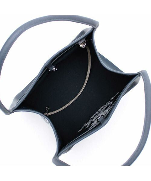 Accesoires De Mademoiselle / アクセソワ・ドゥ・マドモワゼル トートバッグ | オフィサー/マーキス刺しゅうベルボトムトートS NAVY | 詳細1