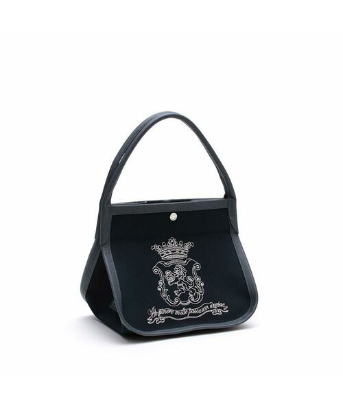 Accesoires De Mademoiselle / アクセソワ・ドゥ・マドモワゼル トートバッグ | オフィサー/マーキス刺しゅうベルボトムトートS NAVY | 詳細6