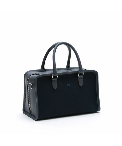 Accesoires De Mademoiselle / アクセソワ・ドゥ・マドモワゼル トートバッグ | オフィサー/マーキス刺しゅうヘリ巻きボストン28cm　NAVY | 詳細2