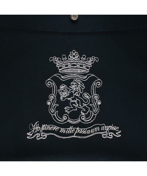 Accesoires De Mademoiselle / アクセソワ・ドゥ・マドモワゼル トートバッグ | オフィサー/マーキス刺しゅうヘリ巻きボストン28cm　NAVY | 詳細4