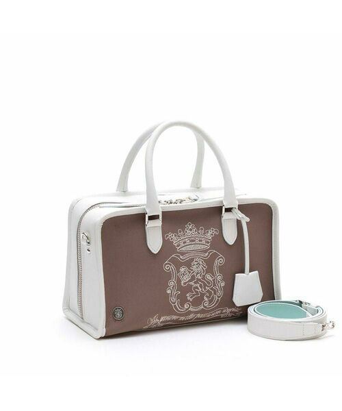 Accesoires De Mademoiselle / アクセソワ・ドゥ・マドモワゼル トートバッグ | オフィサー/マーキス刺しゅうヘリ巻きボストン28cm SAHARA(SAHARA)