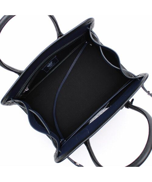 Accesoires De Mademoiselle / アクセソワ・ドゥ・マドモワゼル トートバッグ | オフィサー/マーキス刺しゅうヘリ巻きベルトトート31cm　BLACK | 詳細1