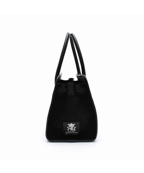 Accesoires De Mademoiselle / アクセソワ・ドゥ・マドモワゼル トートバッグ | オフィサー/マーキス刺しゅうヘリ巻きベルトトート31cm　BLACK | 詳細3