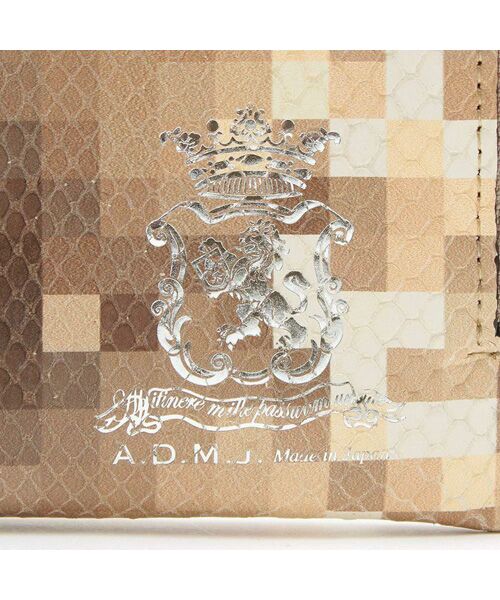 Accesoires De Mademoiselle / アクセソワ・ドゥ・マドモワゼル 財布・コインケース・マネークリップ | スネーク型押し/オーガナイザーパース LATE/AKU | 詳細4