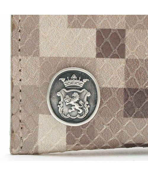 Accesoires De Mademoiselle / アクセソワ・ドゥ・マドモワゼル 財布・コインケース・マネークリップ | スネーク型押し/オーガナイザーパース SAND/SHIRACHA | 詳細5