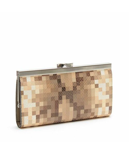 Accesoires De Mademoiselle / アクセソワ・ドゥ・マドモワゼル 財布・コインケース・マネークリップ | スネーク型押し/ガマグチウォレット LATE/AKU | 詳細3