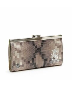 Accesoires De Mademoiselle / アクセソワ・ドゥ・マドモワゼル 財布・コインケース・マネークリップ | スネーク型押し/ガマグチウォレット　SAND/SHIRACHA