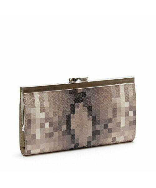 Accesoires De Mademoiselle / アクセソワ・ドゥ・マドモワゼル 財布・コインケース・マネークリップ | スネーク型押し/ガマグチウォレット SAND/SHIRACHA | 詳細2