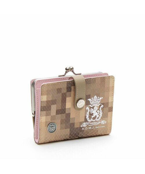 Accesoires De Mademoiselle / アクセソワ・ドゥ・マドモワゼル 財布・コインケース・マネークリップ | スネーク型押し/ガマグチ付スモールウォレット　LATE/AKU | 詳細1