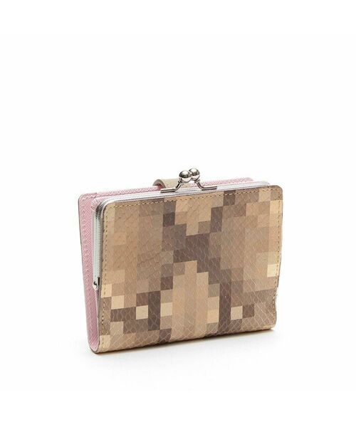 Accesoires De Mademoiselle / アクセソワ・ドゥ・マドモワゼル 財布・コインケース・マネークリップ | スネーク型押し/ガマグチ付スモールウォレット　LATE/AKU | 詳細4