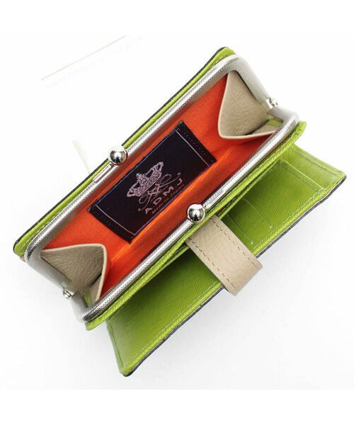 Accesoires De Mademoiselle / アクセソワ・ドゥ・マドモワゼル 財布・コインケース・マネークリップ | スネーク型押し/ガマグチ付スモールウォレット SAND/SHIRACHA | 詳細2