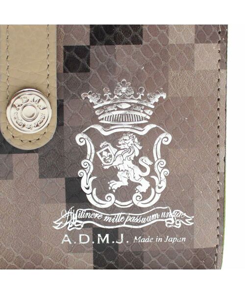 Accesoires De Mademoiselle / アクセソワ・ドゥ・マドモワゼル 財布・コインケース・マネークリップ | スネーク型押し/ガマグチ付スモールウォレット SAND/SHIRACHA | 詳細3