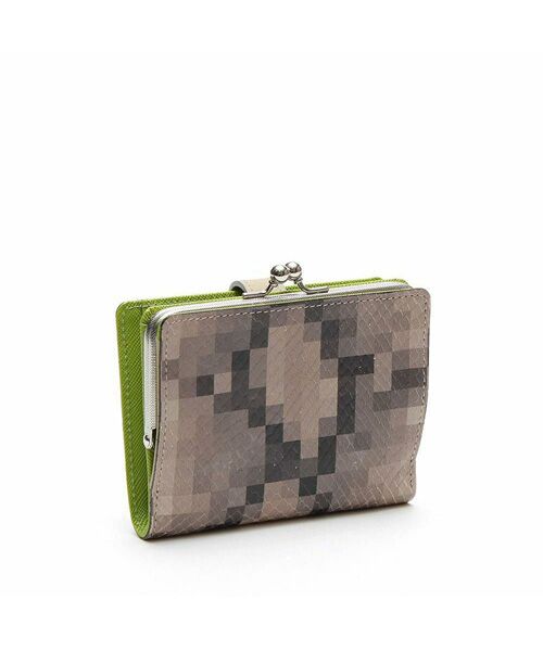 Accesoires De Mademoiselle / アクセソワ・ドゥ・マドモワゼル 財布・コインケース・マネークリップ | スネーク型押し/ガマグチ付スモールウォレット SAND/SHIRACHA | 詳細4