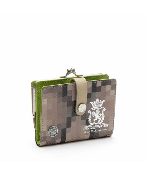 Accesoires De Mademoiselle / アクセソワ・ドゥ・マドモワゼル 財布・コインケース・マネークリップ | スネーク型押し/ガマグチ付スモールウォレット SAND/SHIRACHA(SAND/SHIRACHA)