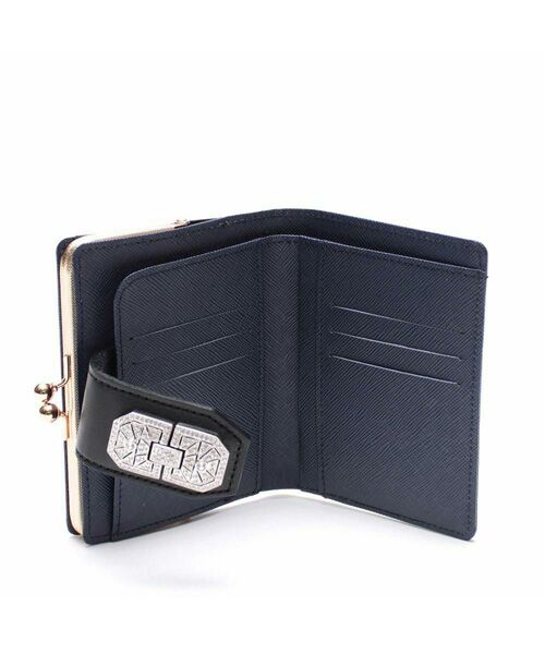 Accesoires De Mademoiselle / アクセソワ・ドゥ・マドモワゼル 財布・コインケース・マネークリップ | セブンティリリィ/ガマグチ付スモールウォレット BLACK | 詳細1