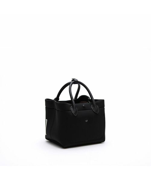 Accesoires De Mademoiselle / アクセソワ・ドゥ・マドモワゼル トートバッグ | マジックライト/コード刺しゅうキューブトート21cm(Dカン付) NEGRO,A | 詳細2