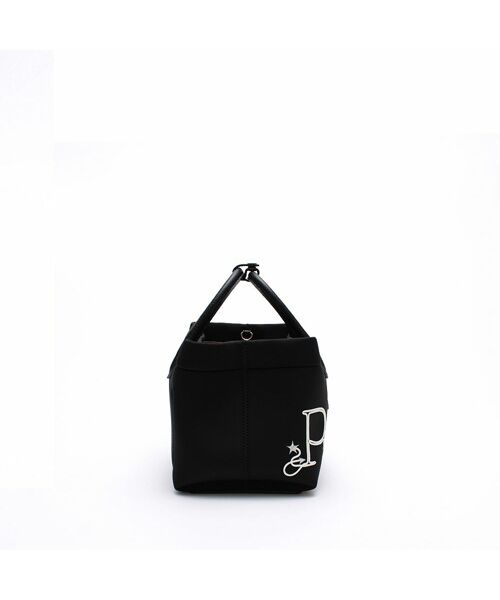 Accesoires De Mademoiselle / アクセソワ・ドゥ・マドモワゼル トートバッグ | マジックライト/コード刺しゅうキューブトート21cm(Dカン付) NEGRO,A | 詳細3