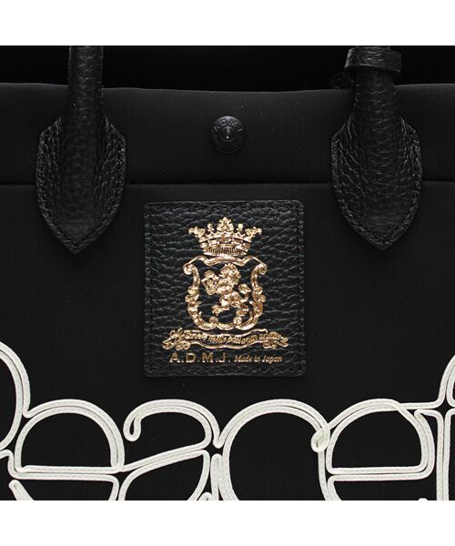 Accesoires De Mademoiselle / アクセソワ・ドゥ・マドモワゼル トートバッグ | マジックライト/コード刺しゅうキューブトート21cm(Dカン付) NEGRO,A | 詳細5