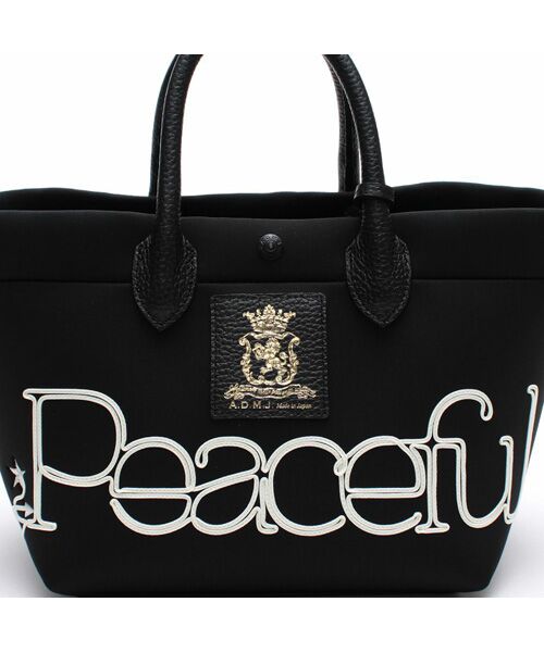 Accesoires De Mademoiselle / アクセソワ・ドゥ・マドモワゼル トートバッグ | マジックライト/コード刺しゅうキューブトート21cm(Dカン付) NEGRO,A | 詳細6