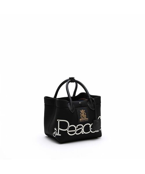 Accesoires De Mademoiselle / アクセソワ・ドゥ・マドモワゼル トートバッグ | マジックライト/コード刺しゅうキューブトート21cm(Dカン付) NEGRO,A(NEGRO,A)