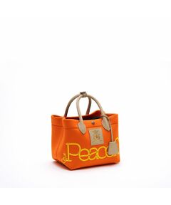 【美品】ADMJ ハンドバッグ ターンロック チャーム付き 美品】ADMJ ハンドバッグ ターンロック チャーム付き