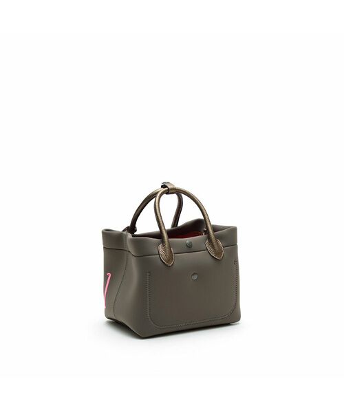 Accesoires De Mademoiselle / アクセソワ・ドゥ・マドモワゼル トートバッグ | マジックライト/コード刺しゅうキューブトート21cm(Dカン付) LODO.R | 詳細2