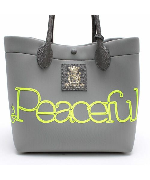 Accesoires De Mademoiselle / アクセソワ・ドゥ・マドモワゼル トートバッグ | マジックライト/コード刺しゅうキューブトート25cm GRIS,M | 詳細5