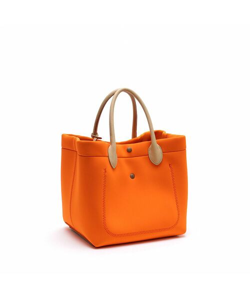 Accesoires De Mademoiselle / アクセソワ・ドゥ・マドモワゼル トートバッグ | マジックライト/コード刺しゅうキューブトート25cm　MANGO,M | 詳細2