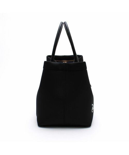 Accesoires De Mademoiselle / アクセソワ・ドゥ・マドモワゼル トートバッグ | マジックライト/コード刺しゅうキューブトート34cm　NEGRO,A | 詳細3