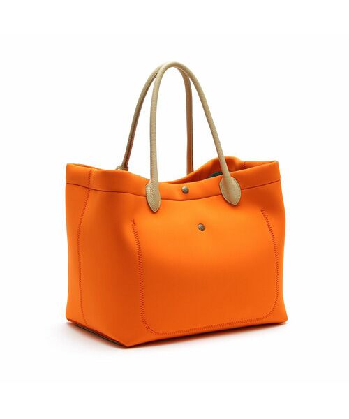 Accesoires De Mademoiselle / アクセソワ・ドゥ・マドモワゼル トートバッグ | マジックライト/コード刺しゅうキューブトート34cm MANGO | 詳細2