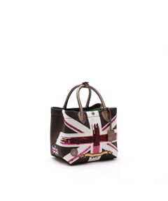 Accesoires De Mademoiselle / アクセソワ・ドゥ・マドモワゼル トートバッグ | マジックライト/ユニオンジャックキューブトート21cm(Dカン+)