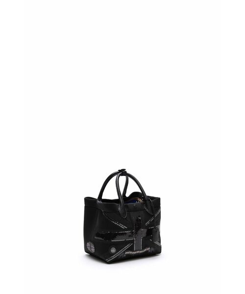 Accesoires De Mademoiselle / アクセソワ・ドゥ・マドモワゼル トートバッグ | マジックライト/ユニオンジャックキューブトート21cm(Dカン+)(NEGRO,A)